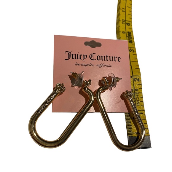 Juicy Couture gold tone elongated earrings. Quite big and thick. New never worn - Picture 3 of 3